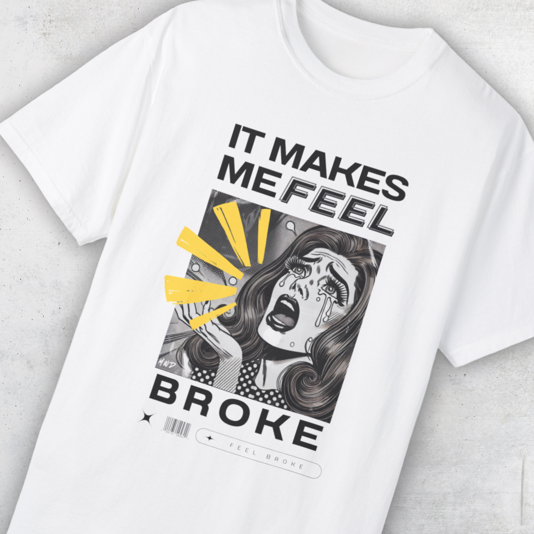 PRESALE - Broke & Dramatic Tee - Oversized Premium Heavy Weight Unisex Graphic Tee (Copy)