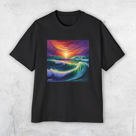 Ocean Glow T-Shirt - Unisex Oversized Premium Heavy Tee