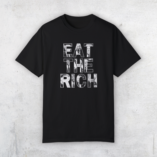 Eat the Rich Statement Oversized Heavy Faded Tee - MAGA Edition